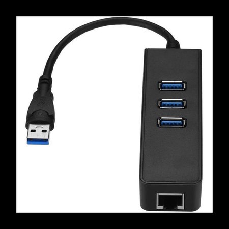 SANOXY USB 3.0 Gigabit 1000Mbps Ethernet LAN RJ45 Network Adapter 3 Ports HUB SANOXY-USB3-GigEth-hub